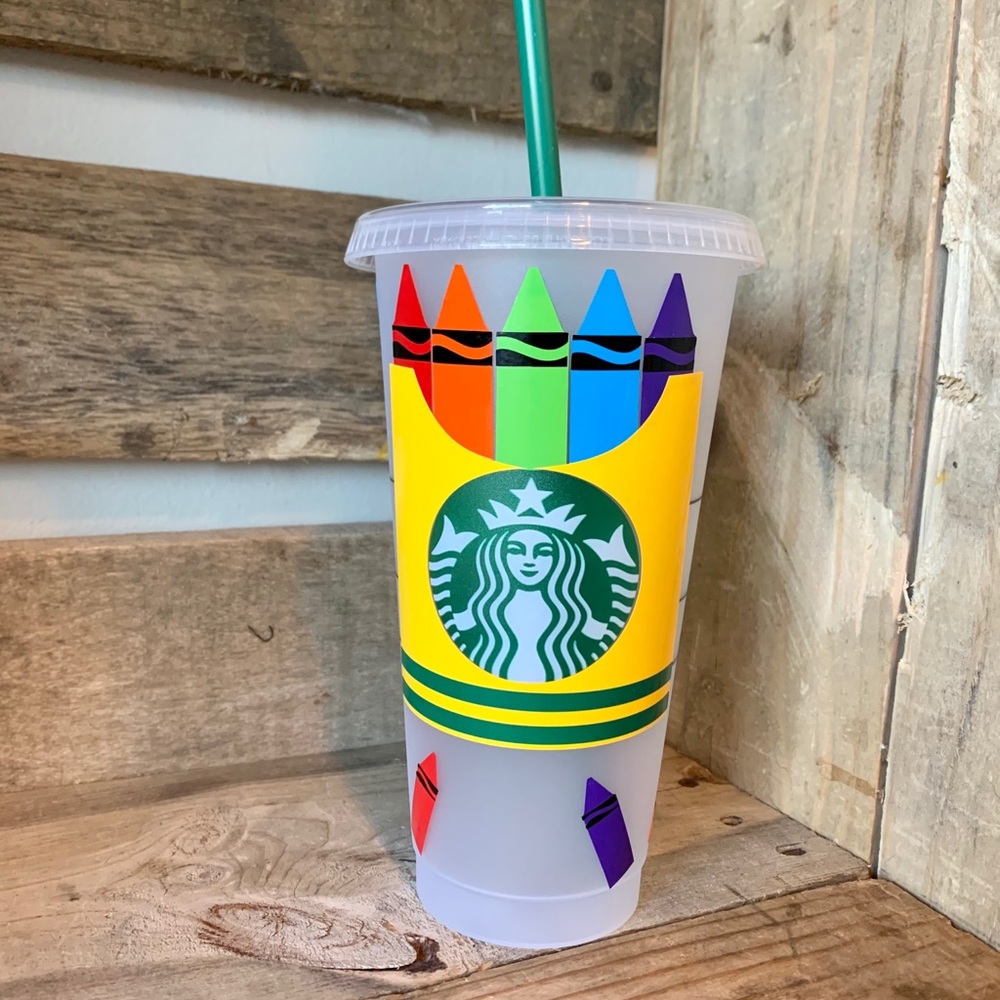 Teacher/Crayon Custom Starbucks Cup